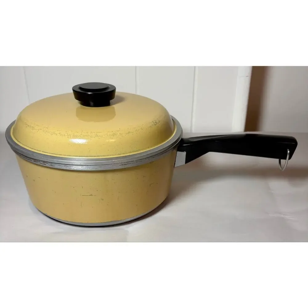 Vintage Aluminum Sears “Club” Harvest Gold 3 QT Pot w/ Lid